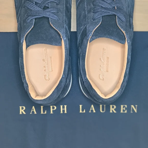 NEW Ralph Lauren Purple Label Ethan Suede Sneaker - Picture 7 of 9